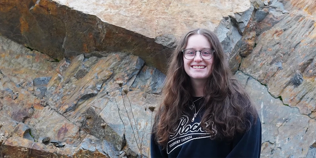 Fleurange Parent, a Master of Science in Geology student at Laurentian University.