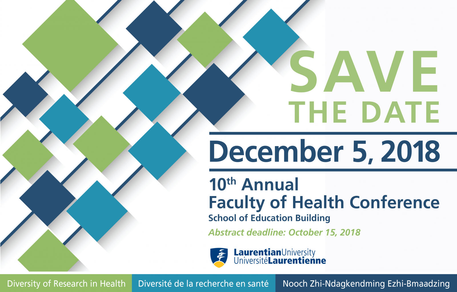 Save the date : 10th Annual Faculty of Health Conference poster