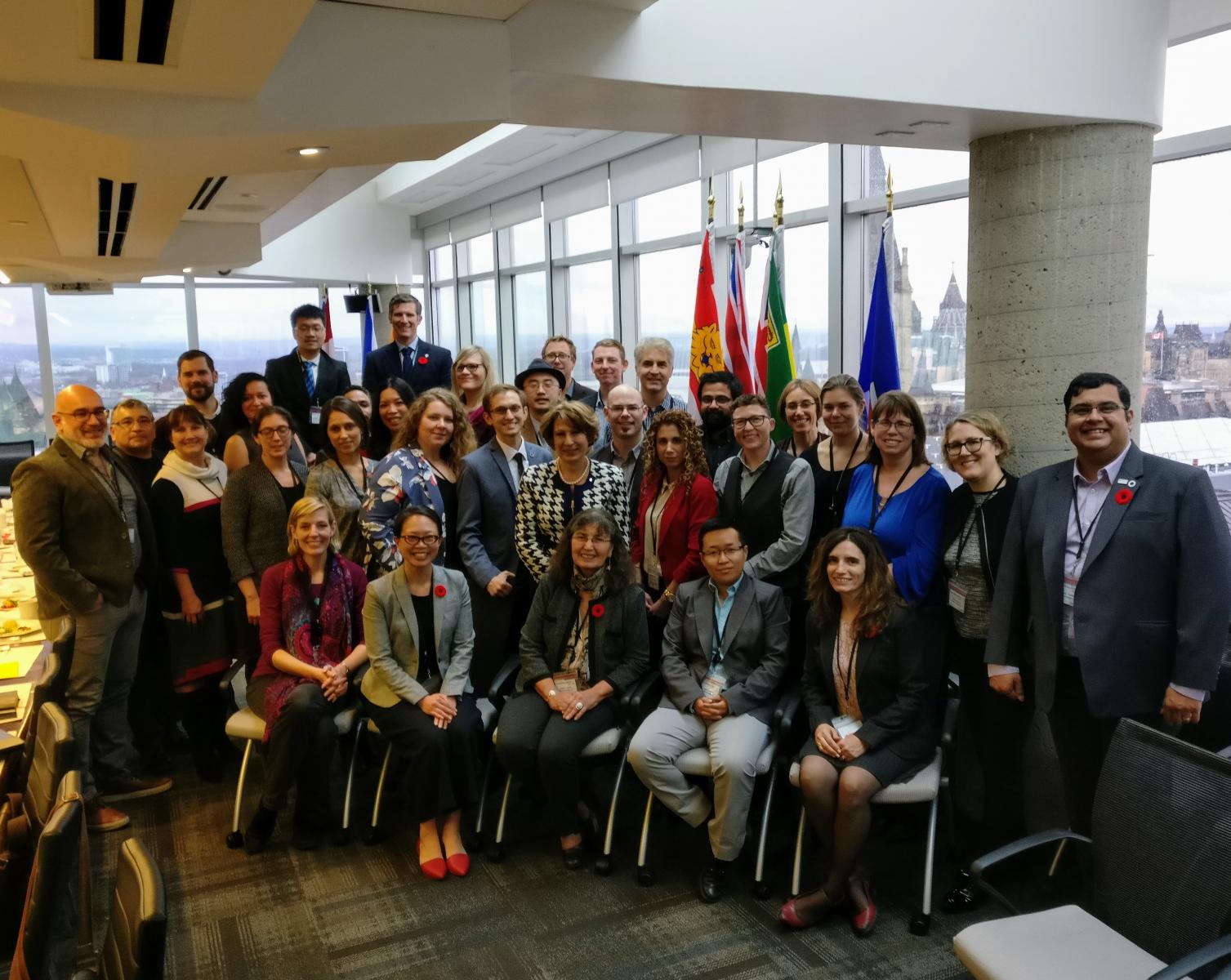 Group photo of all the Science Meets Parliament 2018 participants