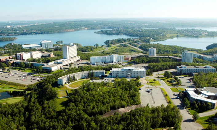Aerial view of Laurentian campus