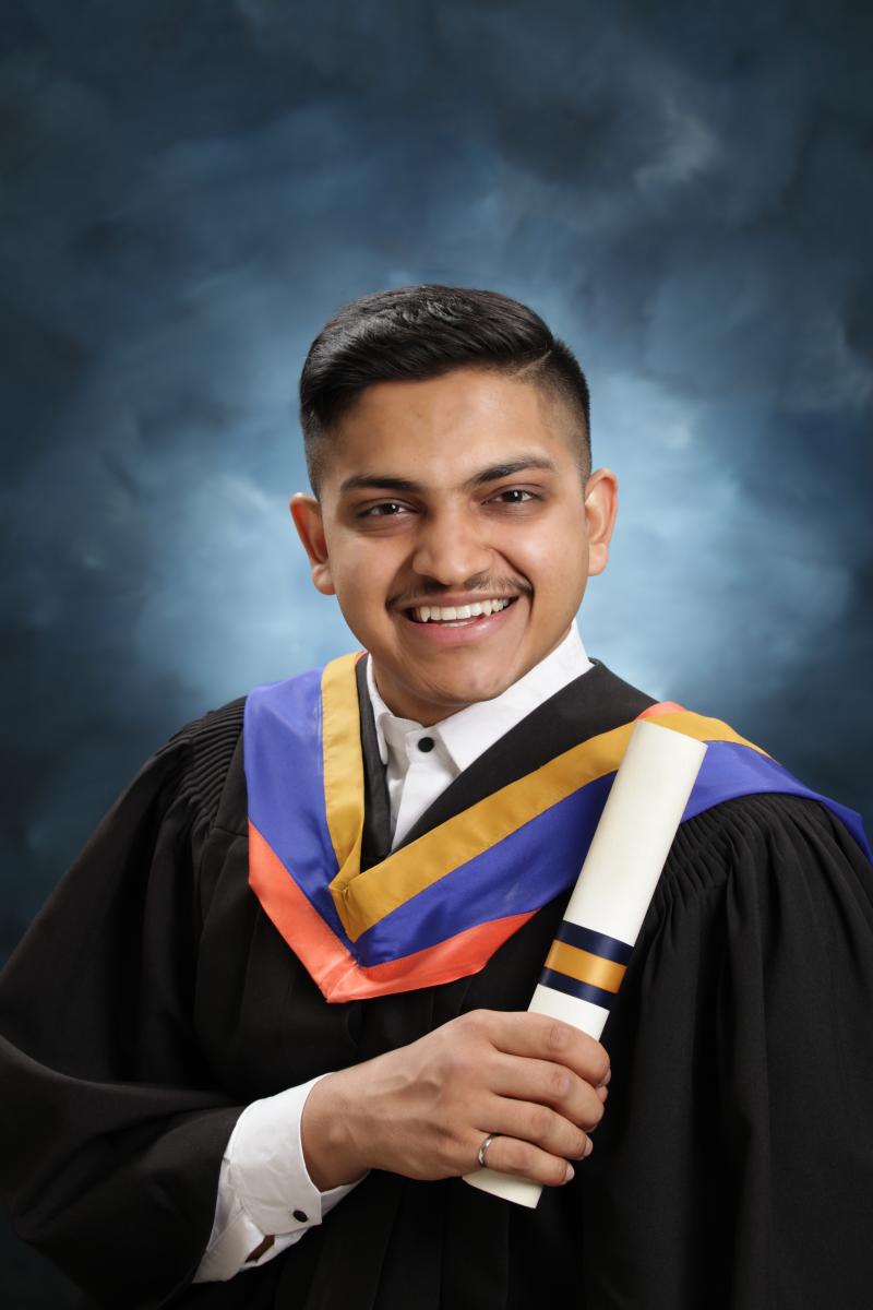 Darshan’s graduation photo