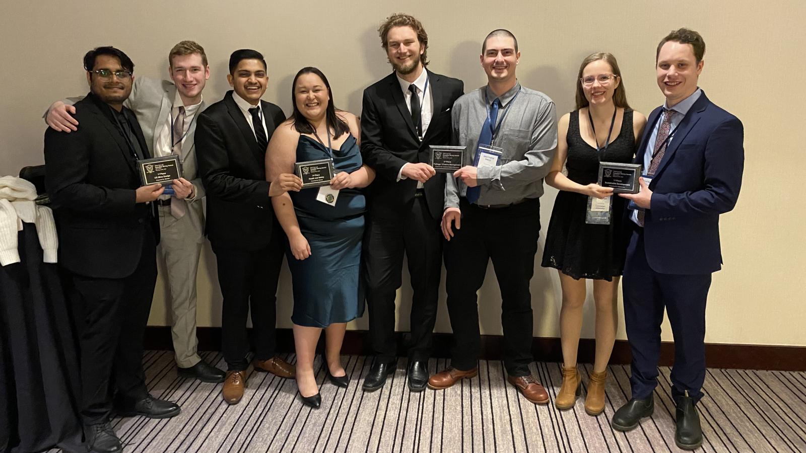 Darshan and his colleagues at the Canadian Mining Games