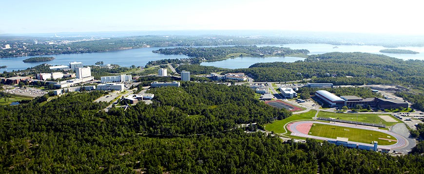 Ramsey Lake and campus view 