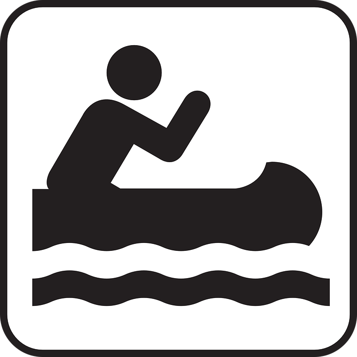 Icon of a person in a canoe.
