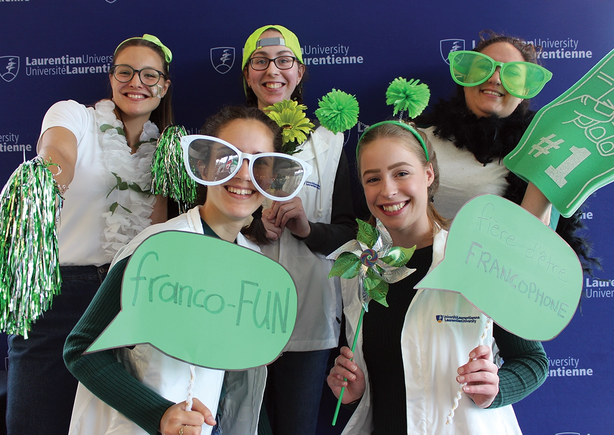 Francophone Laurentian University students celebrating francophonie.