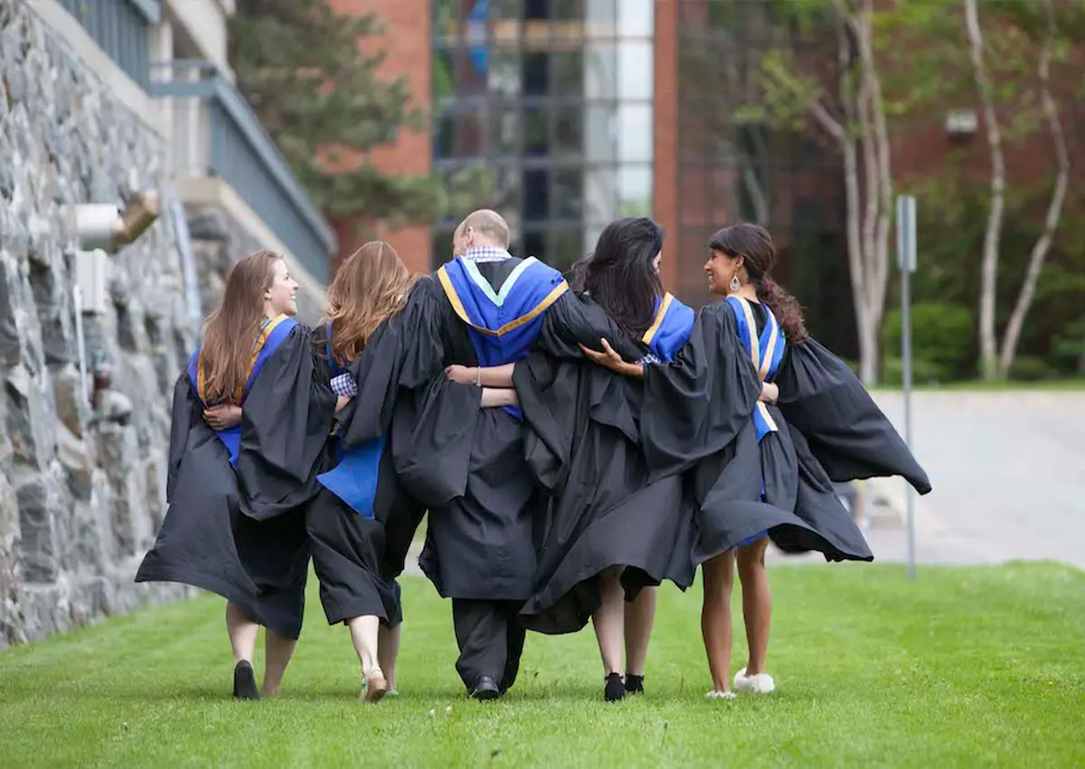 Graduates Walking Together