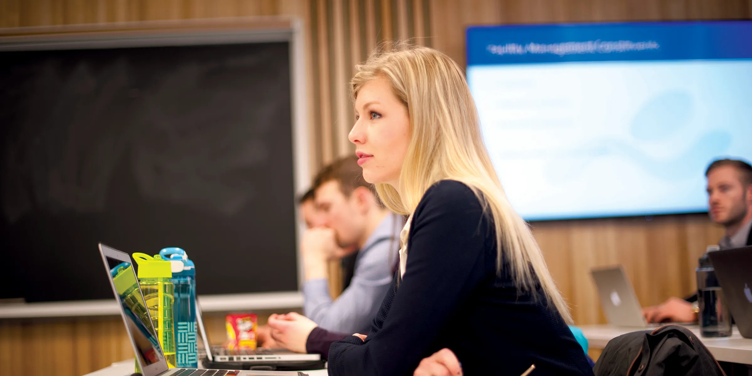 Student in classroom learning