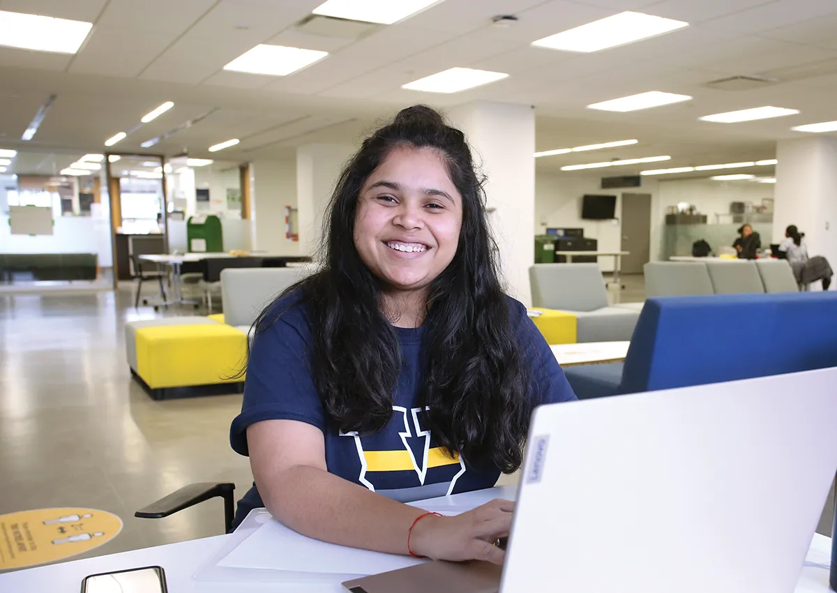 Friendly student leader on campus