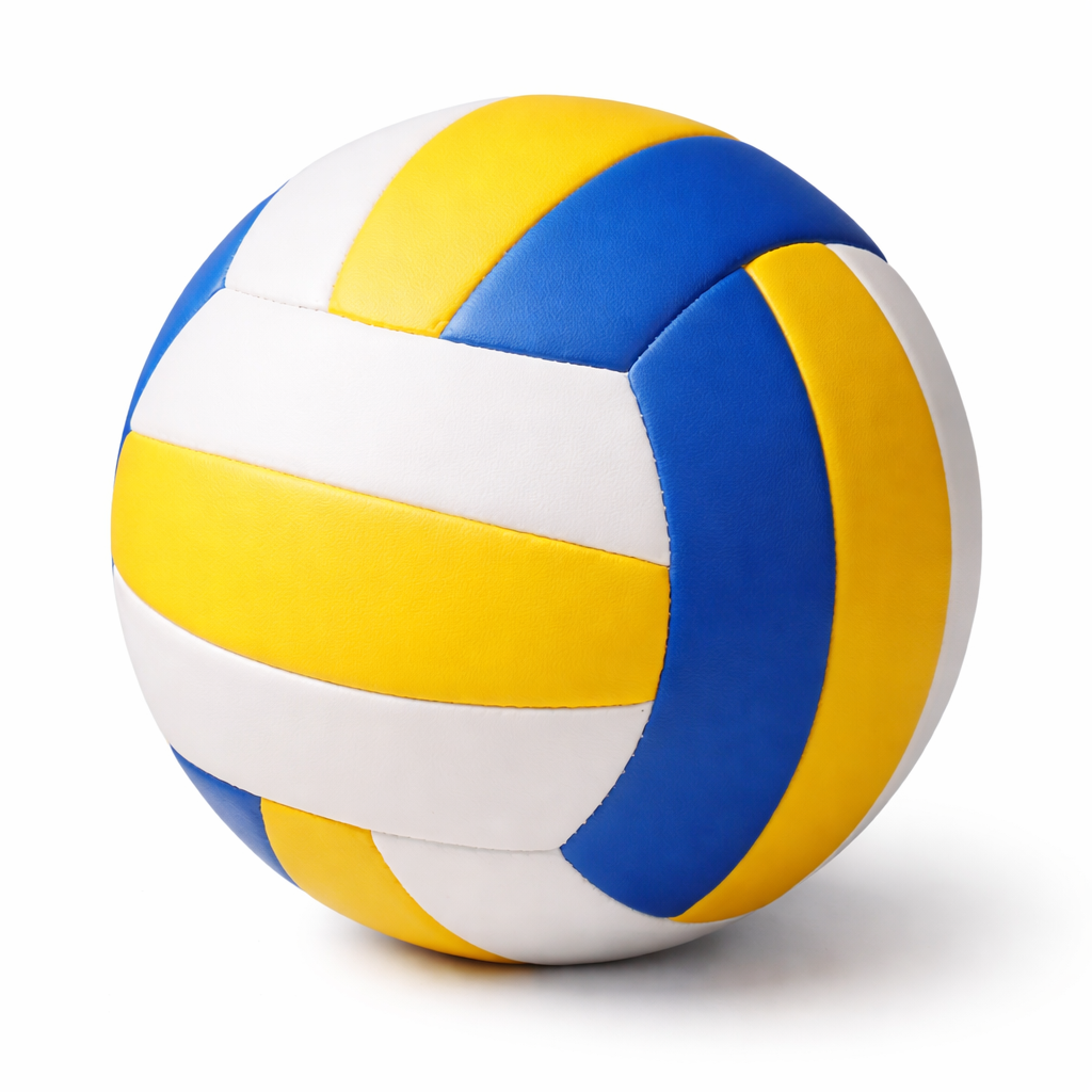Yellow, Blue and White Volleyball