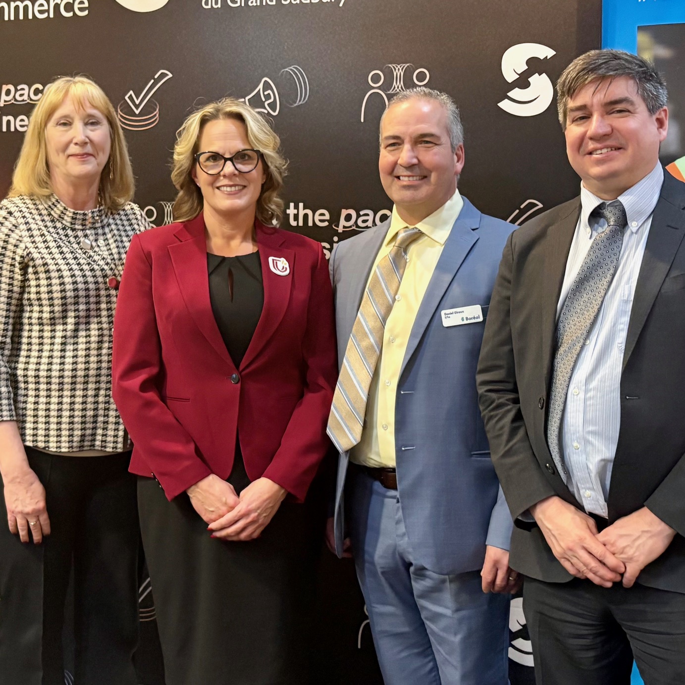L-R: Dr. Lynn Wells, Kristine Morrissey, Daniel Giroux, Dr. Michael Green