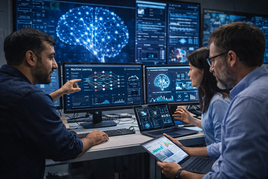 People in an computer lab