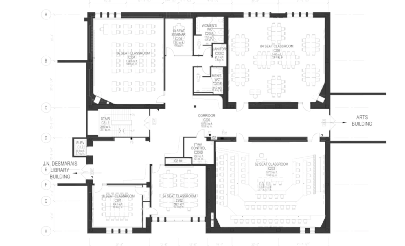 Classroom building floor 1 floorplan
