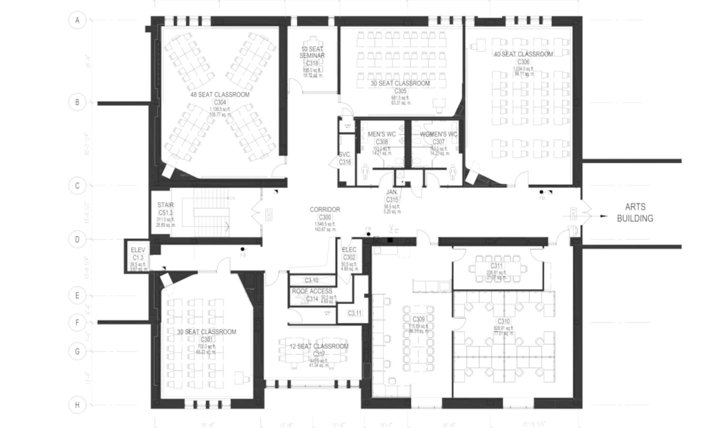 Classroom building floor 3 floorplan