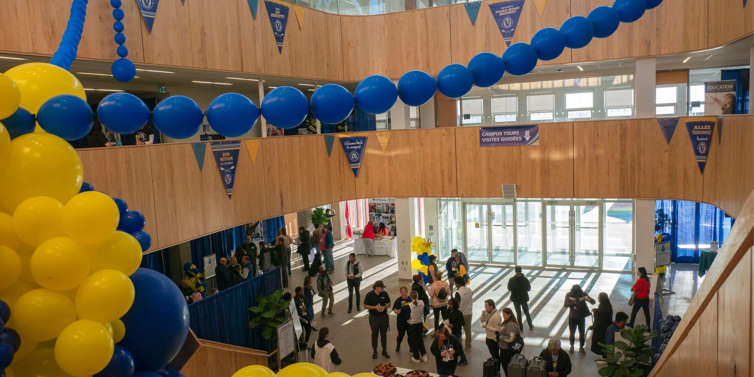 Open house event in the atrium in Parker