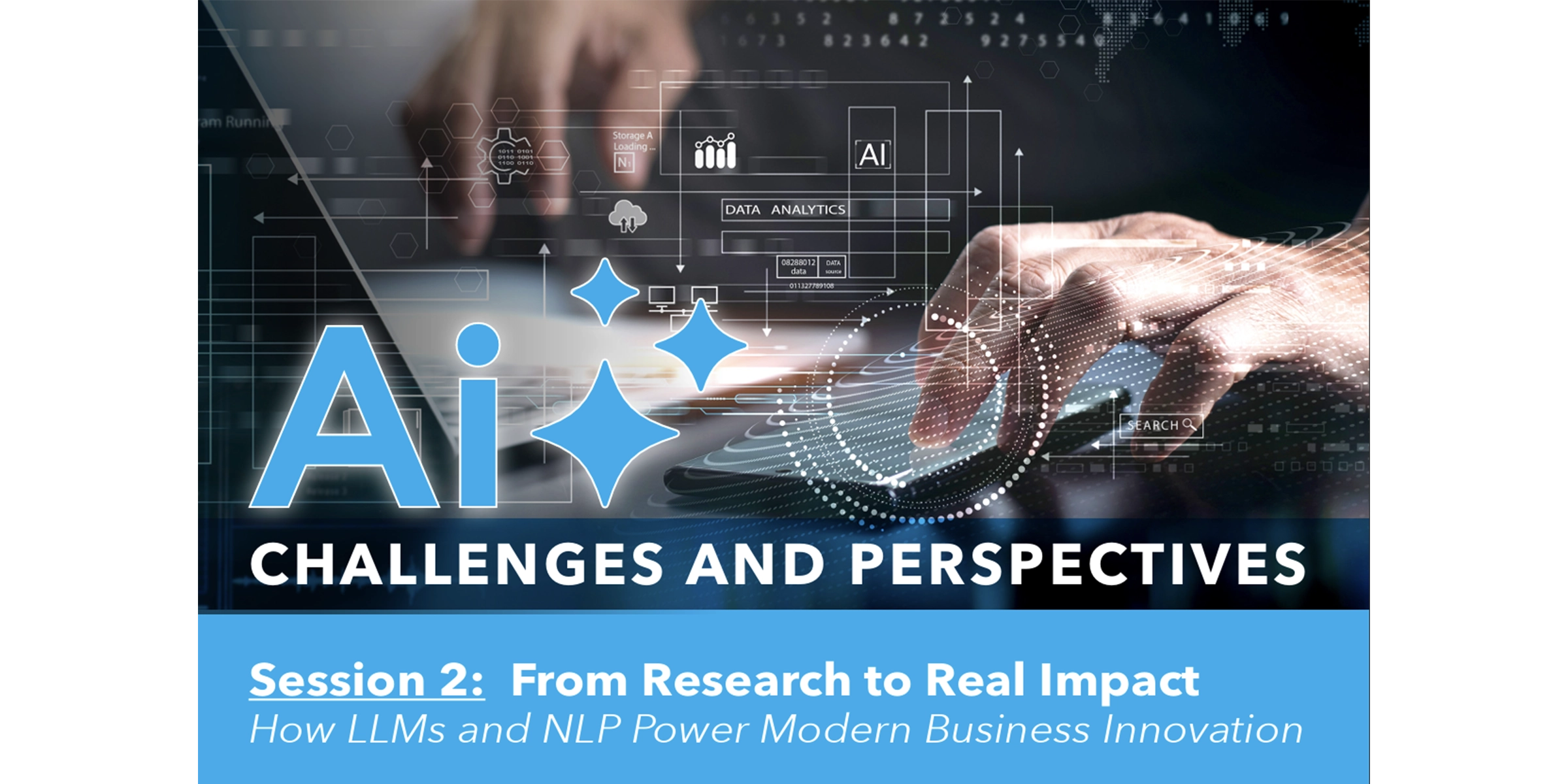 Promotional graphic for the second session from Laurentian University and The Foundry's AI Lecture series which reads: From Research to Real Impact.