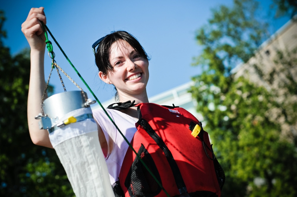 A Laurentian University student from the Vale Living with Lakes Centre.