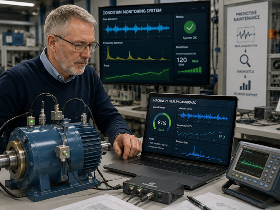 Person infront of some equipment and a laptop