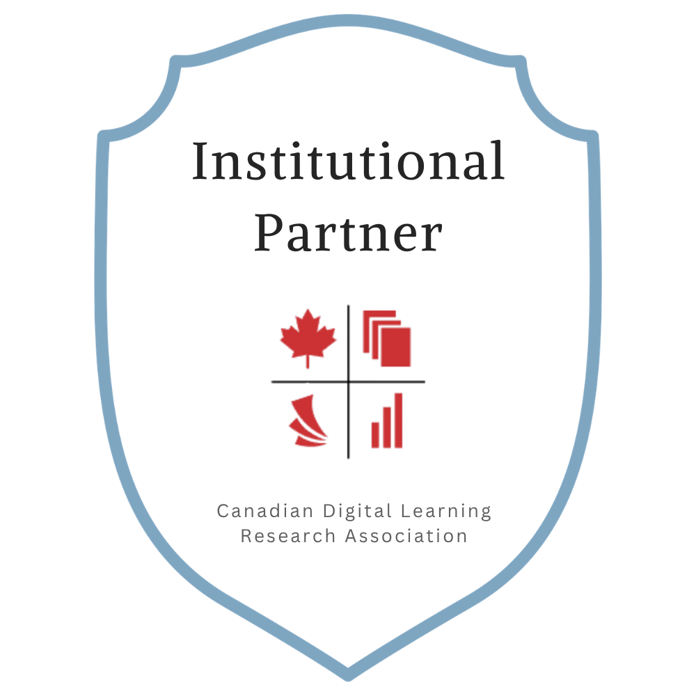 Logo for the Canadian Digital Learning Research Association Institutional Partnership.