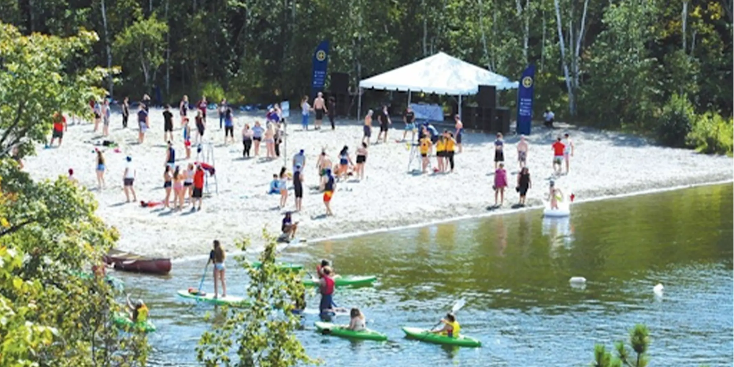 People gathering on a Beach