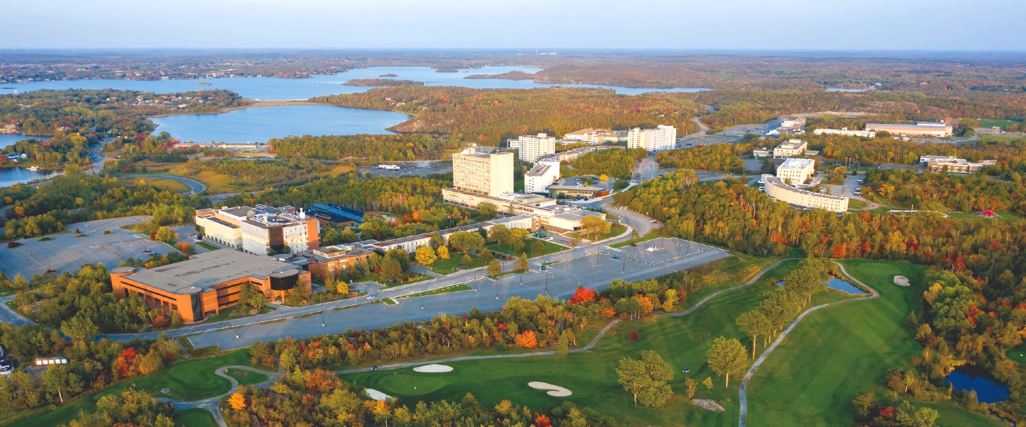 Arial shot of Laurentian Campus.