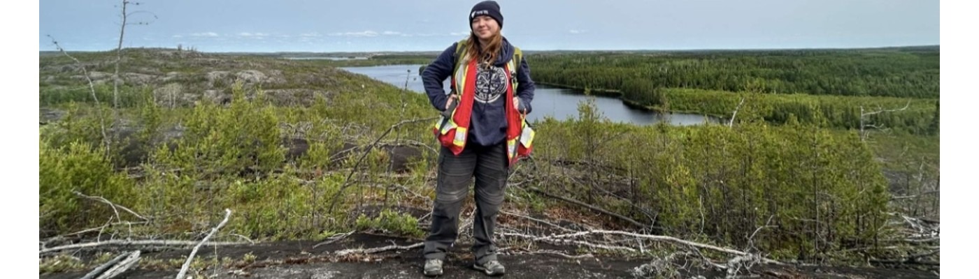 Nia Gauthier, Masters of Geology student at Laurentian University.