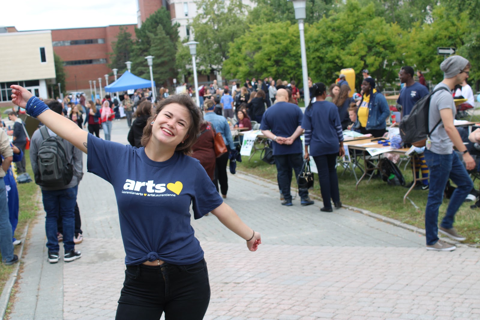 University fair on campus 