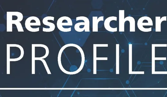 Researcher Profile written in white on a blue background.