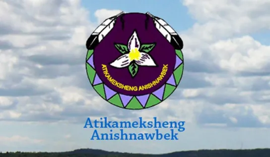 The logo for the Atikameksheng Anishnawbek community.