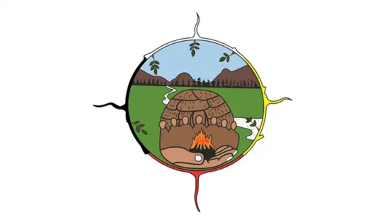 The logo for Nogdawindamin Family and Community Services.