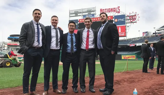 Laurentian University Sports Administration program students at Nationals Park in Washington, D.C.