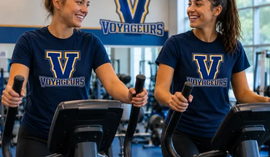2 people on an elliptical