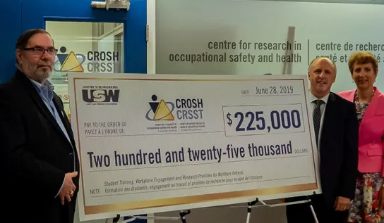 Laurentian University interim President and Vice Chancellor, Dr. Pierre Zundel and United Steelworkers President (USW), Leo Gerard announced that the United Steelworkers are committing a total of $225,000 in research funding