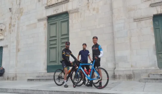 Luciano Galasso on a bike