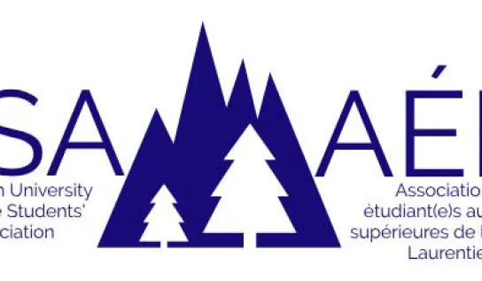 Logo of the Graduate student association. The letters GSA AEES around a blue tree.