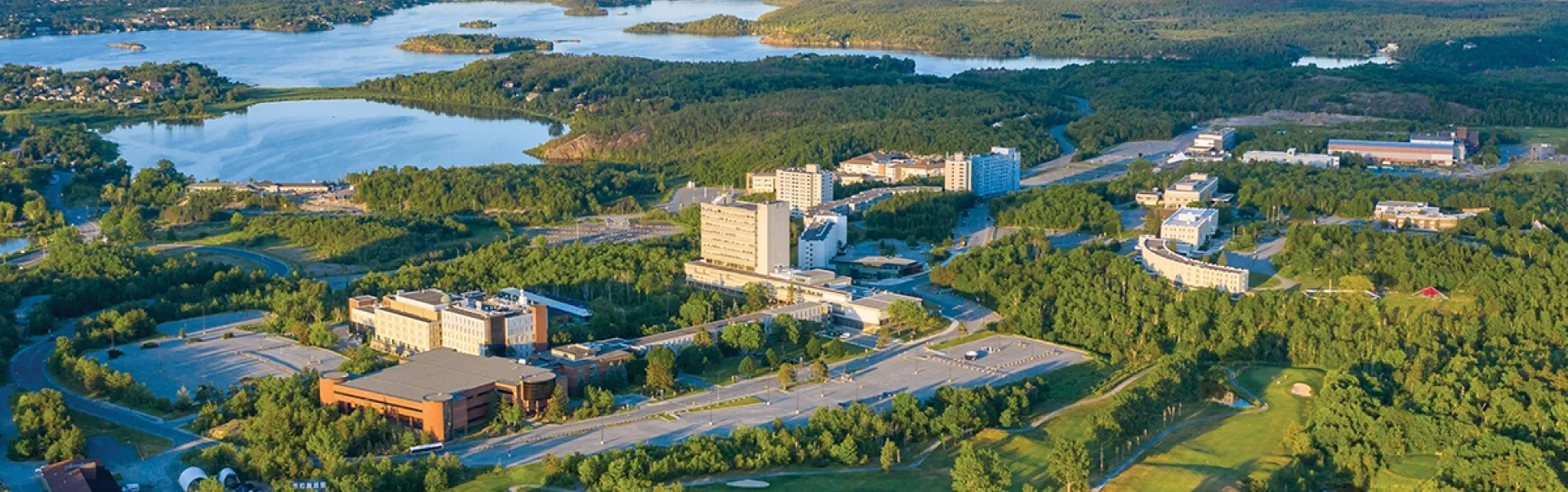 An aerial view of Laurentian University’s campus in Sudbury, Ontario.