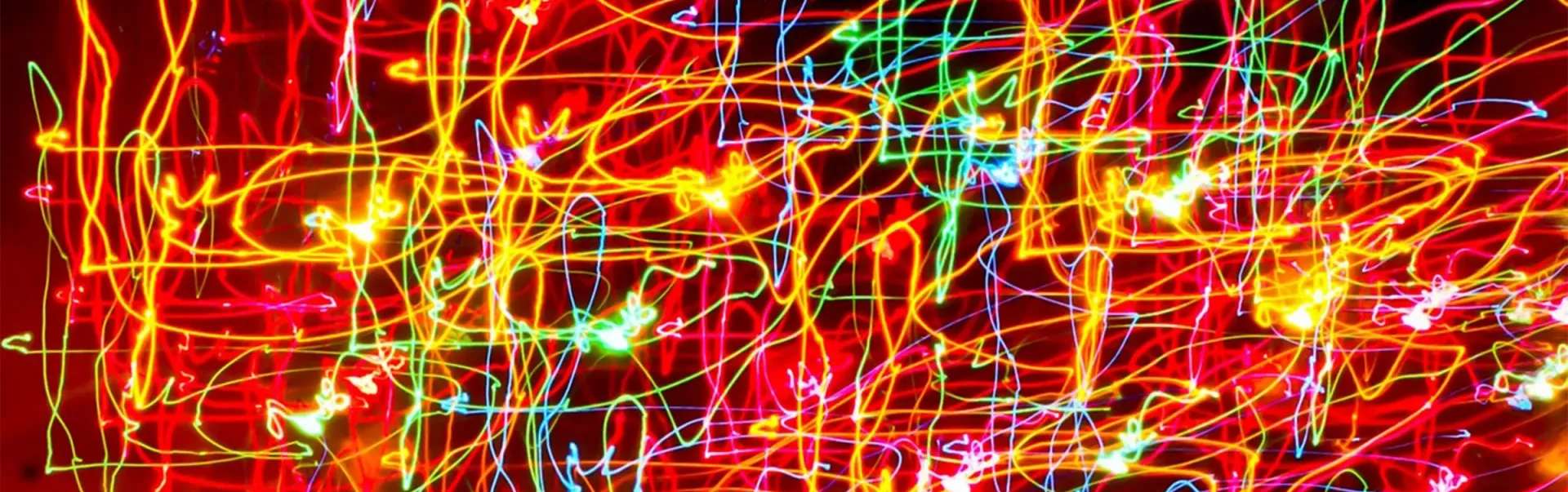 Blurry lines of light.