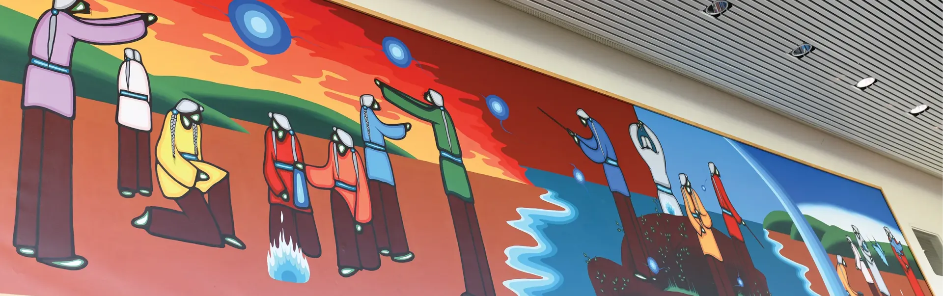 Indigenous Art showcased on wall