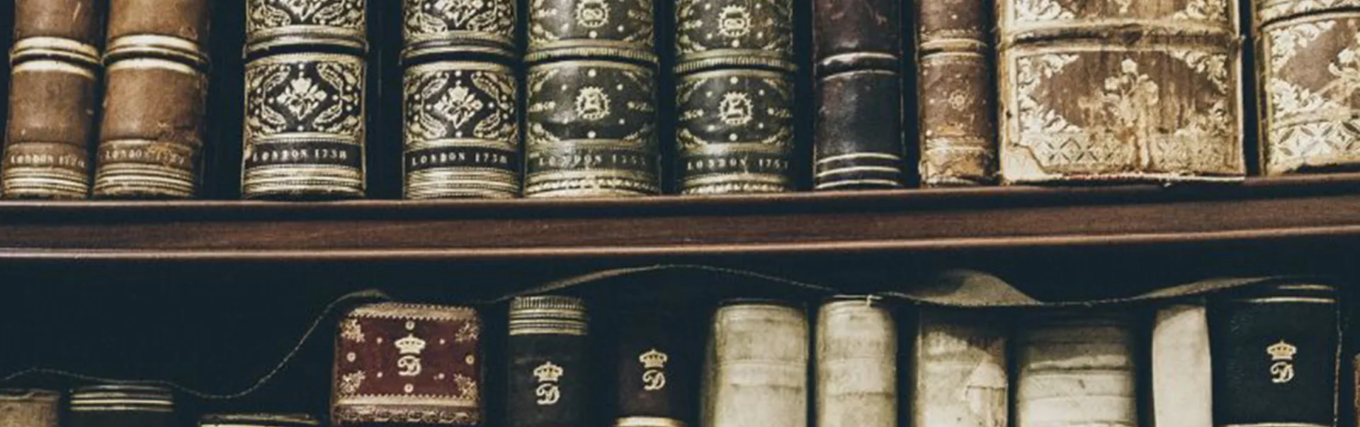 Books on a shelf.