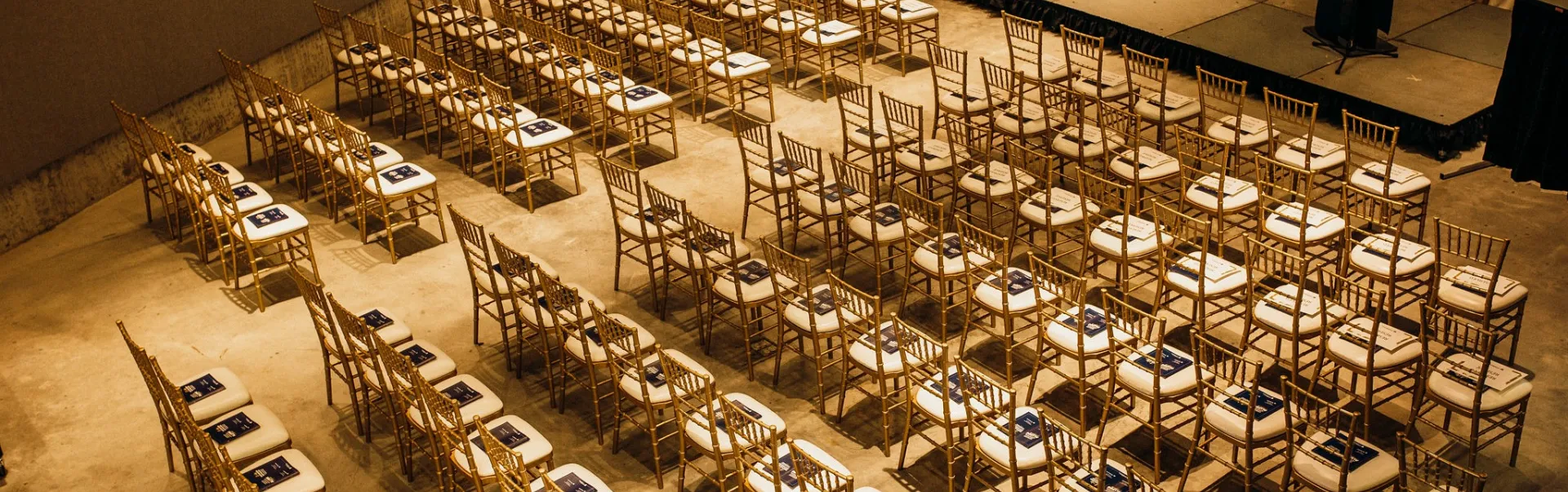 Chairs set up for an event