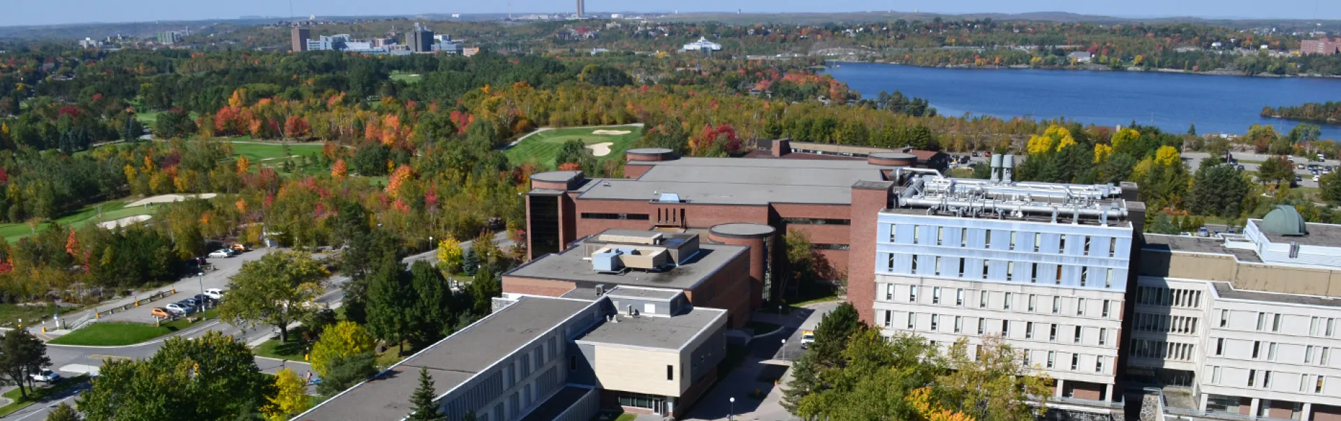 An aerial view of Laurentian University 