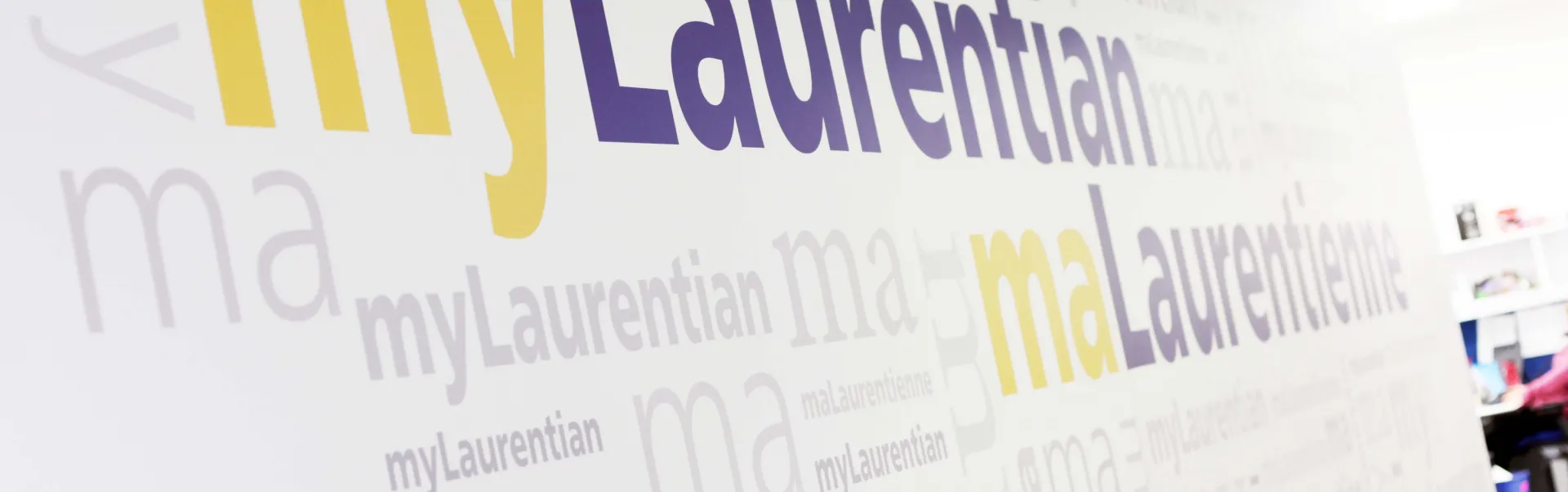 myLaurentian logos on a wall