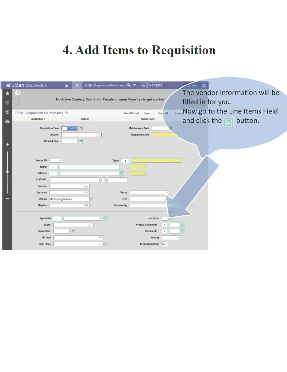 How to Enter a Requisition