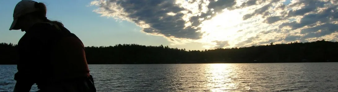 The sun over the horizon